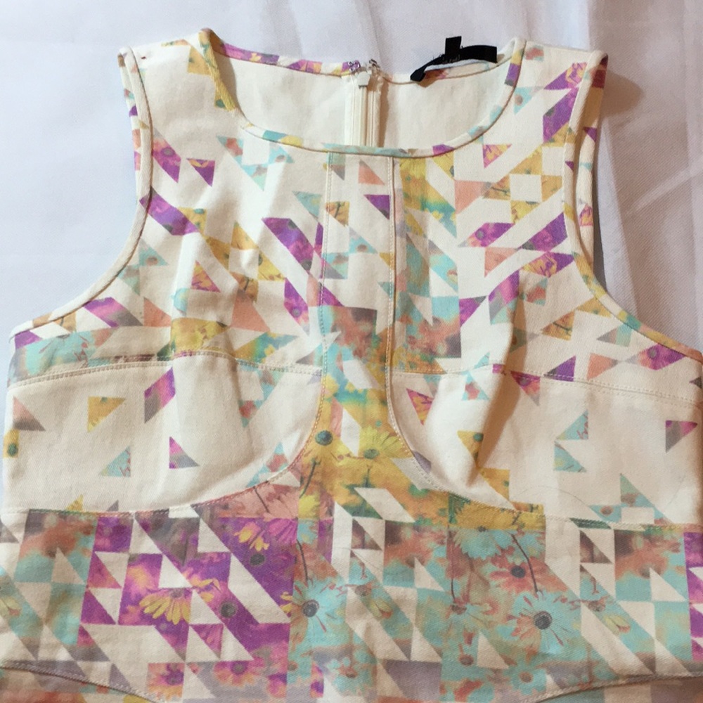 Tibi Structured Print Mini Shift Dress - image 8